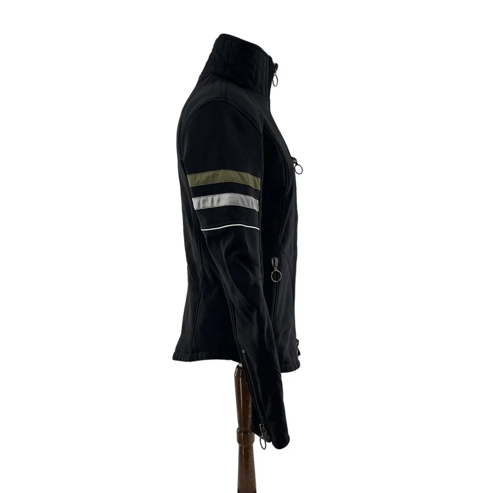 FRAUENSCHUH Black Full Zip Insulated Ski Jacket Size M Schoeller Womens Gorpcore